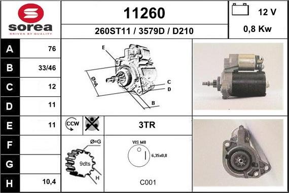 EAI 11260 - Motorino d'avviamento autozon.pro