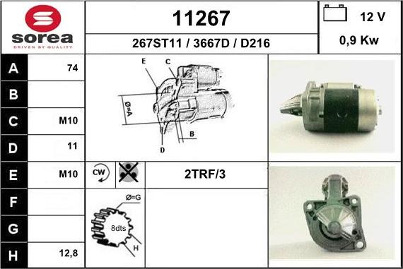 EAI 11267 - Motorino d'avviamento autozon.pro