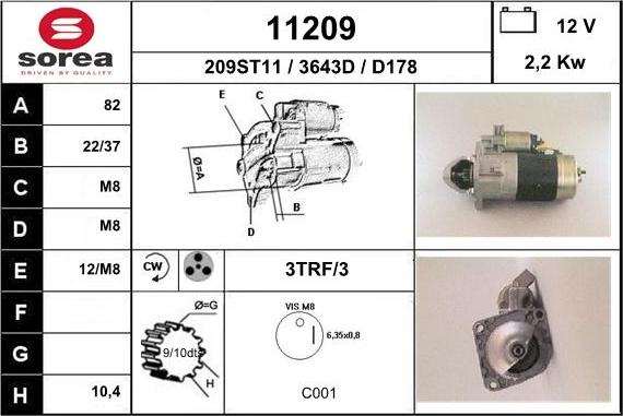 EAI 11209 - Motorino d'avviamento autozon.pro