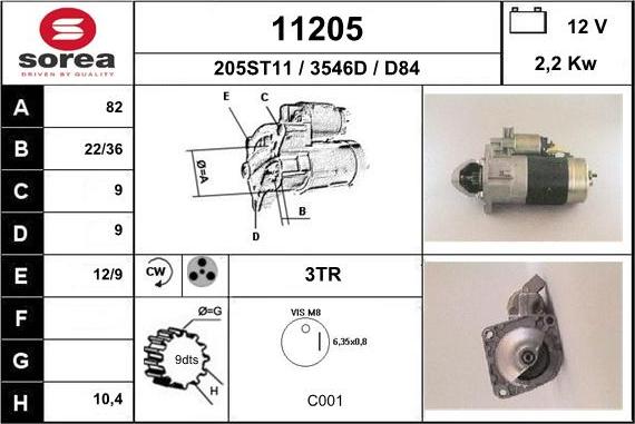 EAI 11205 - Motorino d'avviamento autozon.pro