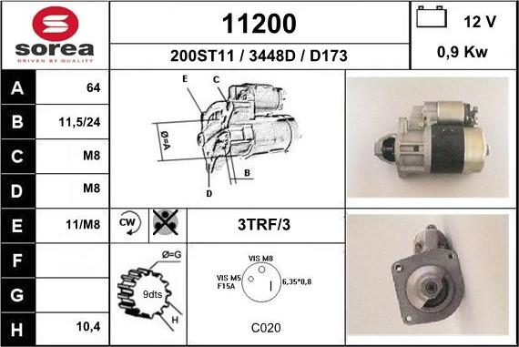 EAI 11200 - Motorino d'avviamento autozon.pro