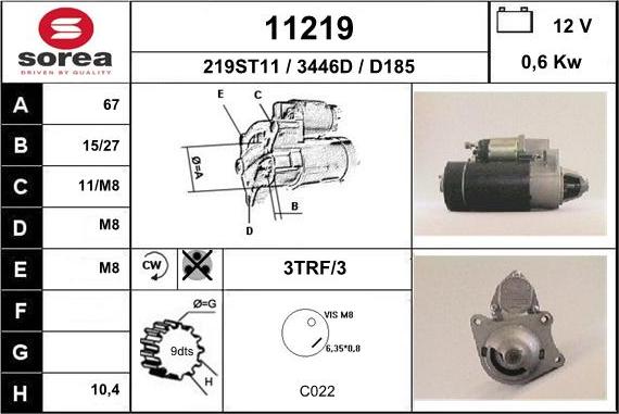 EAI 11219 - Motorino d'avviamento autozon.pro