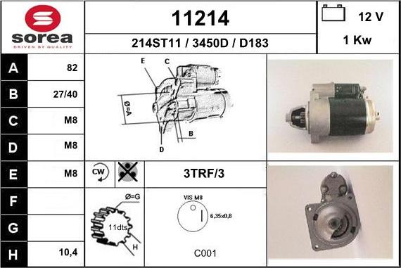 EAI 11214 - Motorino d'avviamento autozon.pro