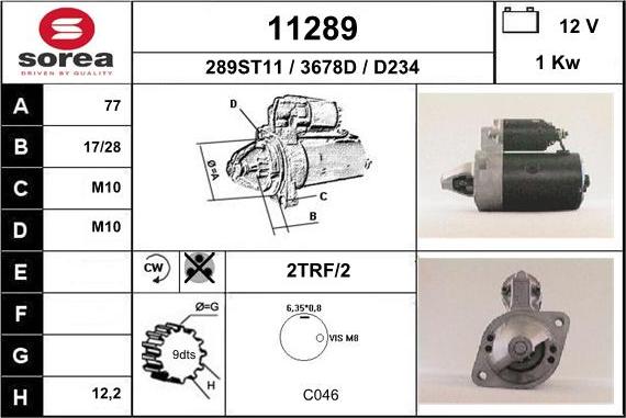 EAI 11289 - Motorino d'avviamento autozon.pro