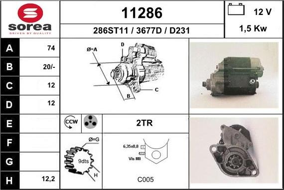 EAI 11286 - Motorino d'avviamento autozon.pro