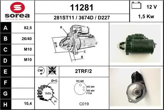 EAI 11281 - Motorino d'avviamento autozon.pro