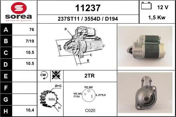 EAI 11237 - Motorino d'avviamento autozon.pro