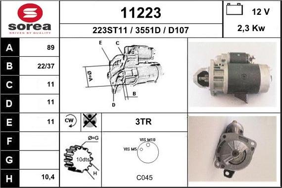 EAI 11223 - Motorino d'avviamento autozon.pro