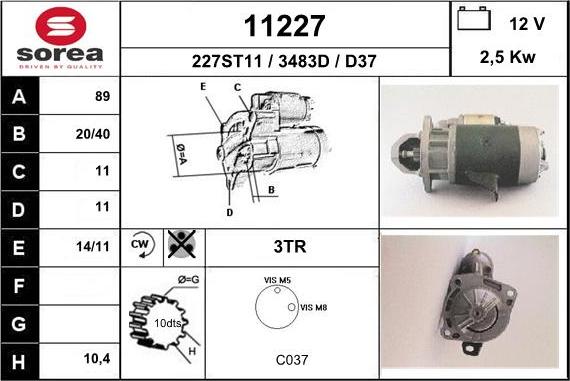 EAI 11227 - Motorino d'avviamento autozon.pro