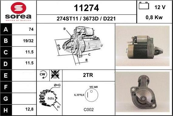 EAI 11274 - Motorino d'avviamento autozon.pro