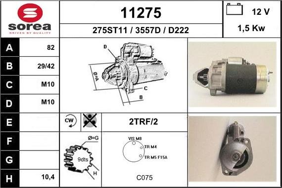 EAI 11275 - Motorino d'avviamento autozon.pro