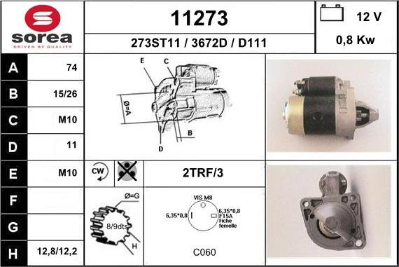 EAI 11273 - Motorino d'avviamento autozon.pro