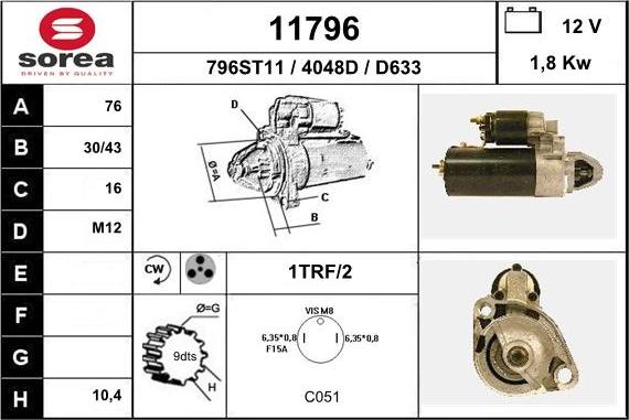 EAI 11796 - Motorino d'avviamento autozon.pro