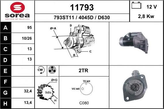 EAI 11793 - Motorino d'avviamento autozon.pro