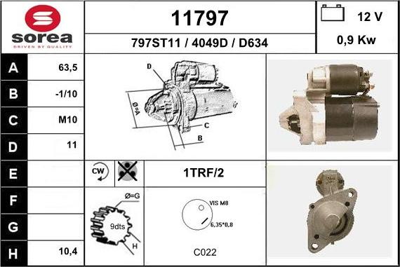 EAI 11797 - Motorino d'avviamento autozon.pro