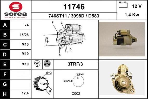 EAI 11746 - Motorino d'avviamento autozon.pro