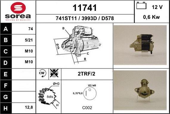 EAI 11741 - Motorino d'avviamento autozon.pro