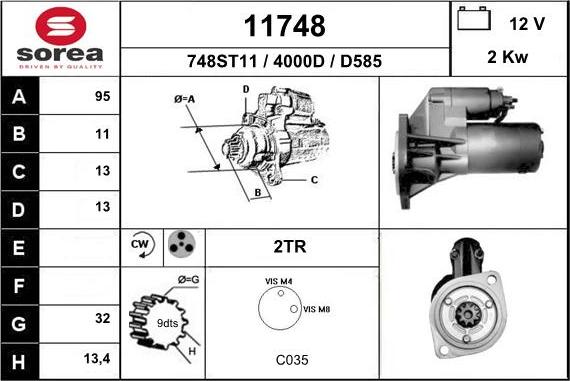 EAI 11748 - Motorino d'avviamento autozon.pro