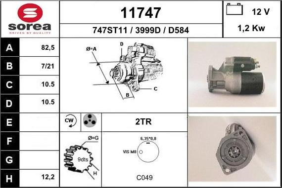 EAI 11747 - Motorino d'avviamento autozon.pro