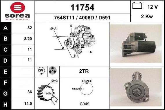 EAI 11754 - Motorino d'avviamento autozon.pro