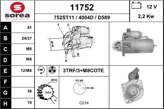 EAI 11752 - Motorino d'avviamento autozon.pro