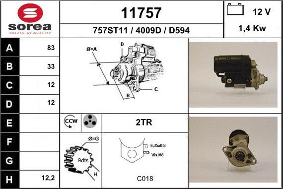 EAI 11757 - Motorino d'avviamento autozon.pro