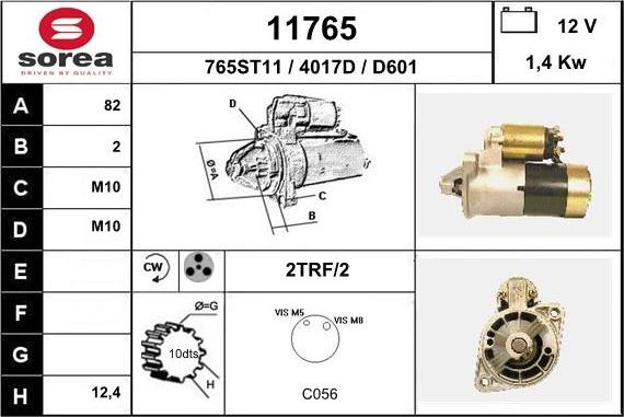 EAI 11765 - Motorino d'avviamento autozon.pro