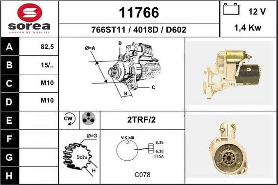 EAI 11766 - Motorino d'avviamento autozon.pro