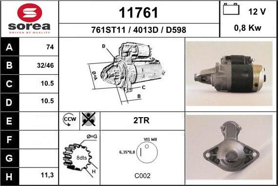 EAI 11761 - Motorino d'avviamento autozon.pro