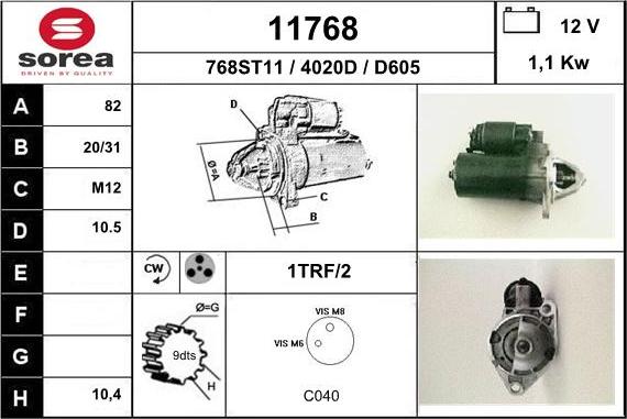 EAI 11768 - Motorino d'avviamento autozon.pro