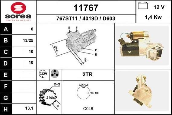 EAI 11767 - Motorino d'avviamento autozon.pro