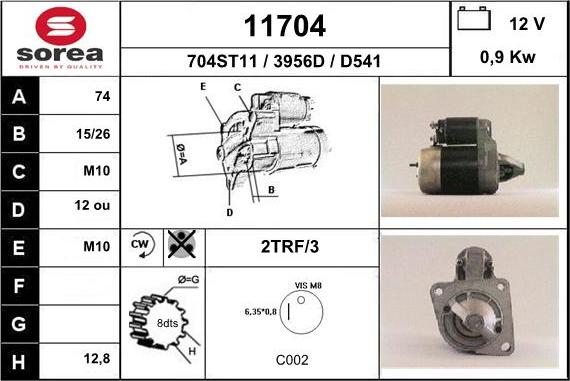 EAI 11704 - Motorino d'avviamento autozon.pro