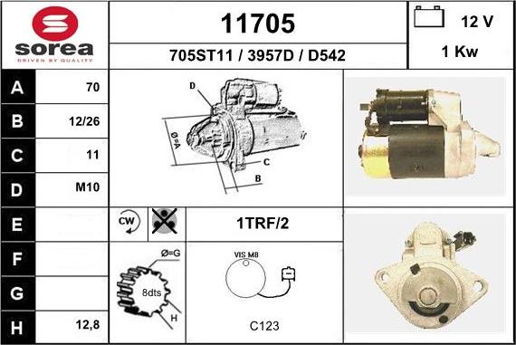 EAI 11705 - Motorino d'avviamento autozon.pro