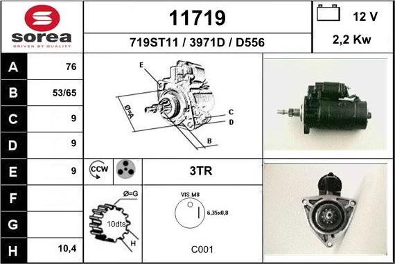 EAI 11719 - Motorino d'avviamento autozon.pro