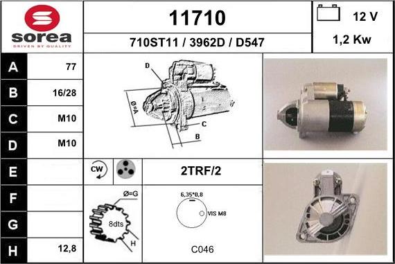 EAI 11710 - Motorino d'avviamento autozon.pro