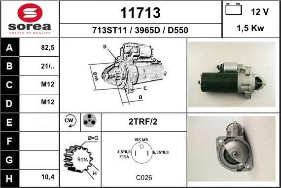 EAI 11713 - Motorino d'avviamento autozon.pro