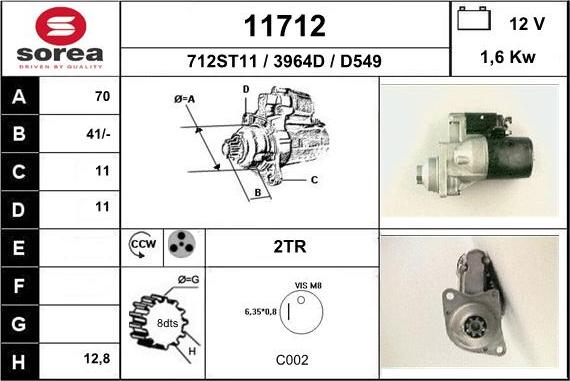 EAI 11712 - Motorino d'avviamento autozon.pro