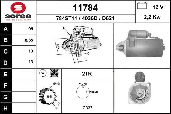 EAI 11784 - Motorino d'avviamento autozon.pro