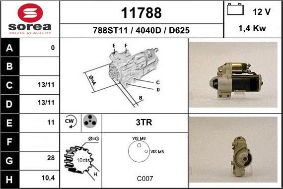 EAI 11788 - Motorino d'avviamento autozon.pro