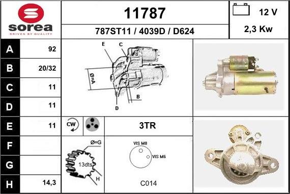 EAI 11787 - Motorino d'avviamento autozon.pro