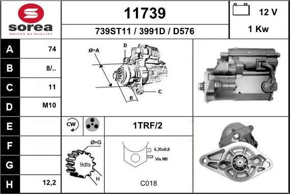 EAI 11739 - Motorino d'avviamento autozon.pro