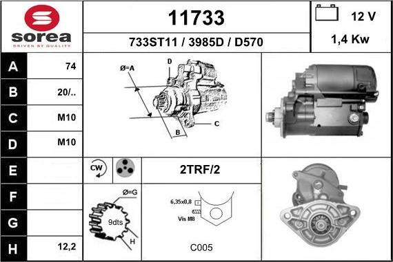 EAI 11733 - Motorino d'avviamento autozon.pro