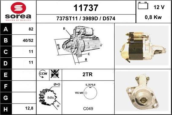 EAI 11737 - Motorino d'avviamento autozon.pro