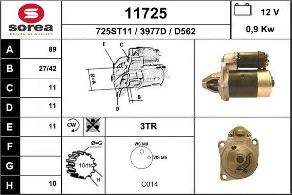 EAI 11725 - Motorino d'avviamento autozon.pro