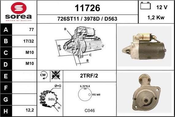 EAI 11726 - Motorino d'avviamento autozon.pro