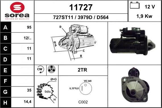 EAI 11727 - Motorino d'avviamento autozon.pro