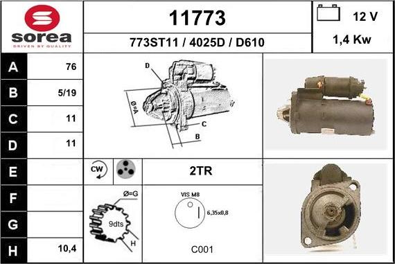 EAI 11773 - Motorino d'avviamento autozon.pro