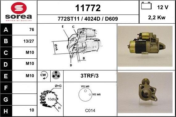 EAI 11772 - Motorino d'avviamento autozon.pro