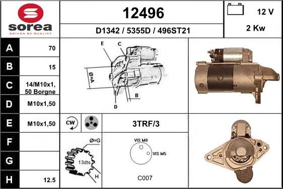 EAI 12496 - Motorino d'avviamento autozon.pro