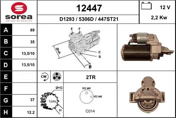 EAI 12447 - Motorino d'avviamento autozon.pro